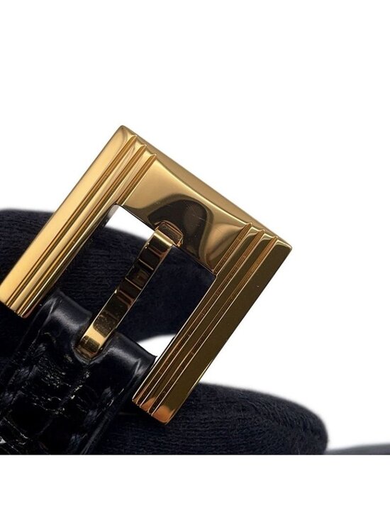 Hermes Belt Black Gold Porosus Matt 75 main image 5